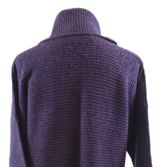 BLUE SEVEN Purple Acrylic Cowl Neck Sweater - Picture 3 of 8